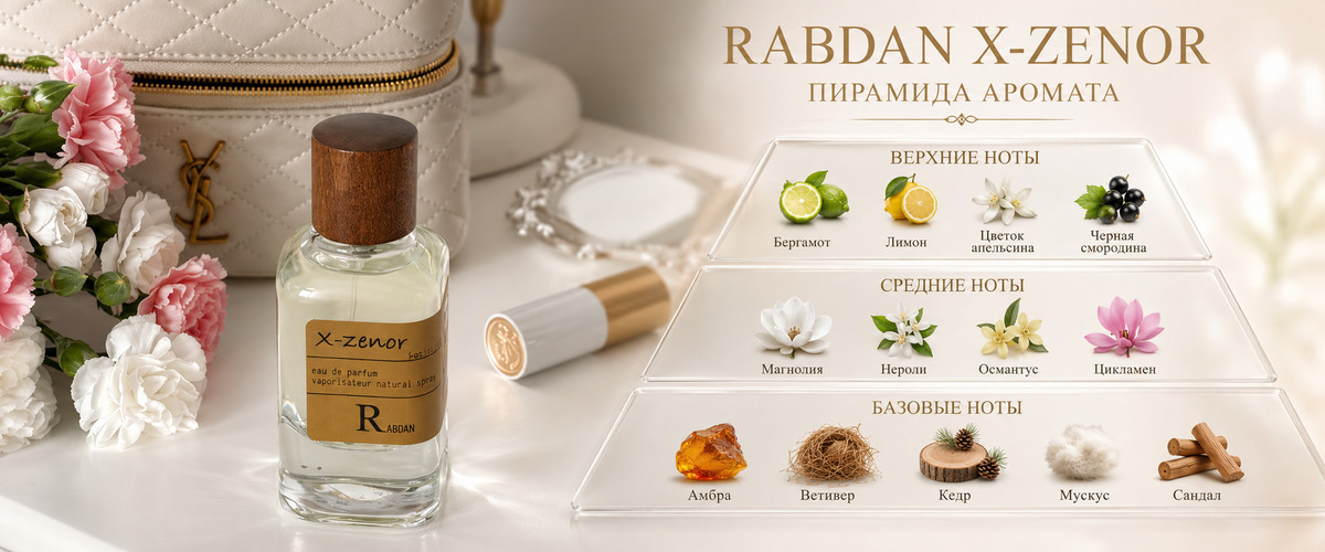 Пирамида аромата Rabdan X-Zenor | Парфюмерный интернет-магазин Barle