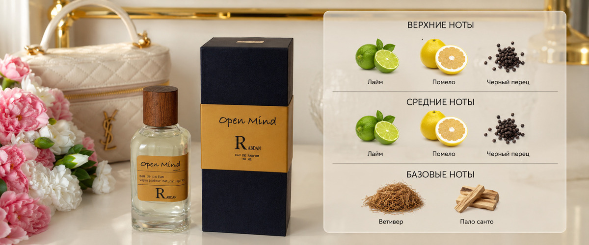 Пирамида аромата Rabdan Open Mind | Парфюмерный интернет-магазин Barle