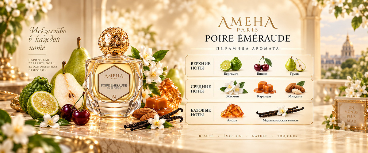 Пирамида аромата AMEHA Paris Poire Emeraude в интернет-магазине Barle