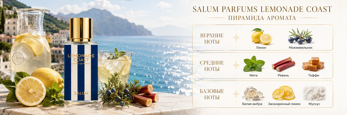 Пирамида аромата Salum Parfums Lemonade Coast в интернет-магазине Barle